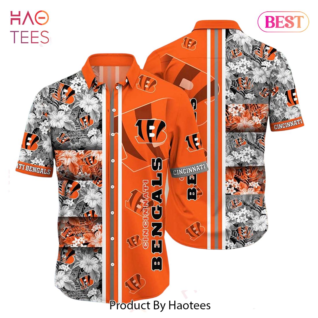 Cincinnati Bengals NFL Orange Short Sleeves Hawaiian Shirt Gift For Fans