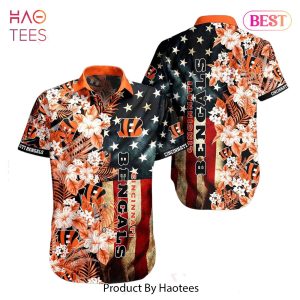 HOT TREND Cincinnati Bengals NFL Graphic US Flag Flower Hawaiian Shirt New Trends Summer Gift Ever Fans