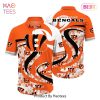 HOT TREND Cincinnati Bengals NFL Hawaii Shirt Graphic Tropical Pattern Short Sleeve Hot Summer