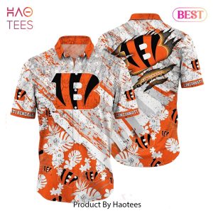 HOT TREND Cincinnati Bengals NFL Hawaiian Shirt Floral Print American Flag Beach Shirt Short Style Summer