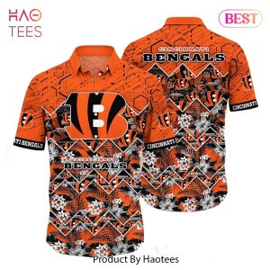 HOT TREND Cincinnati Bengals NFL Hawaiian Shirt Graphic Tropical Pattern 3D Printed Beach Shirt Summer Gift For Fan