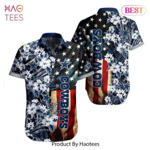 HOT TREND Dallas Cowboys NFL Graphic US Flag Flower Hawaiian Shirt New Trends Summer Gift Ever Fans