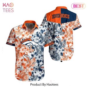 HOT TREND Denver Broncos NFL Beach Shirt Graphic Floral Pattern Print This Summer Hawaiian Shirt