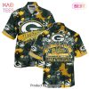 Green Bay Packers Nfl Beach Shirt Graphic Floral Pattern Print This Summer Hawaiian Shirt