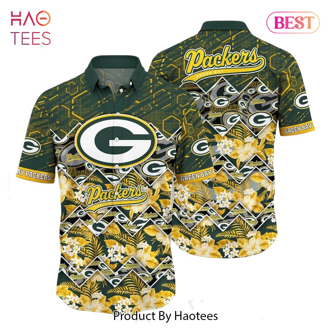 Green Bay Packers Nfl Hawaiian Shirt Graphic Tropical Pattern 3D Printed  Beach Shirt Summer Gift For