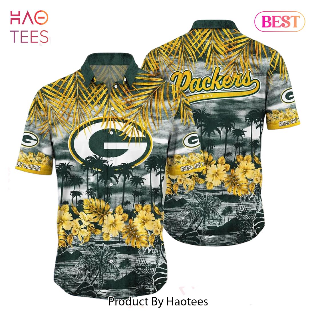 Green Bay Packers NFL And Tropical Pattern Combo Summer Hawaiian