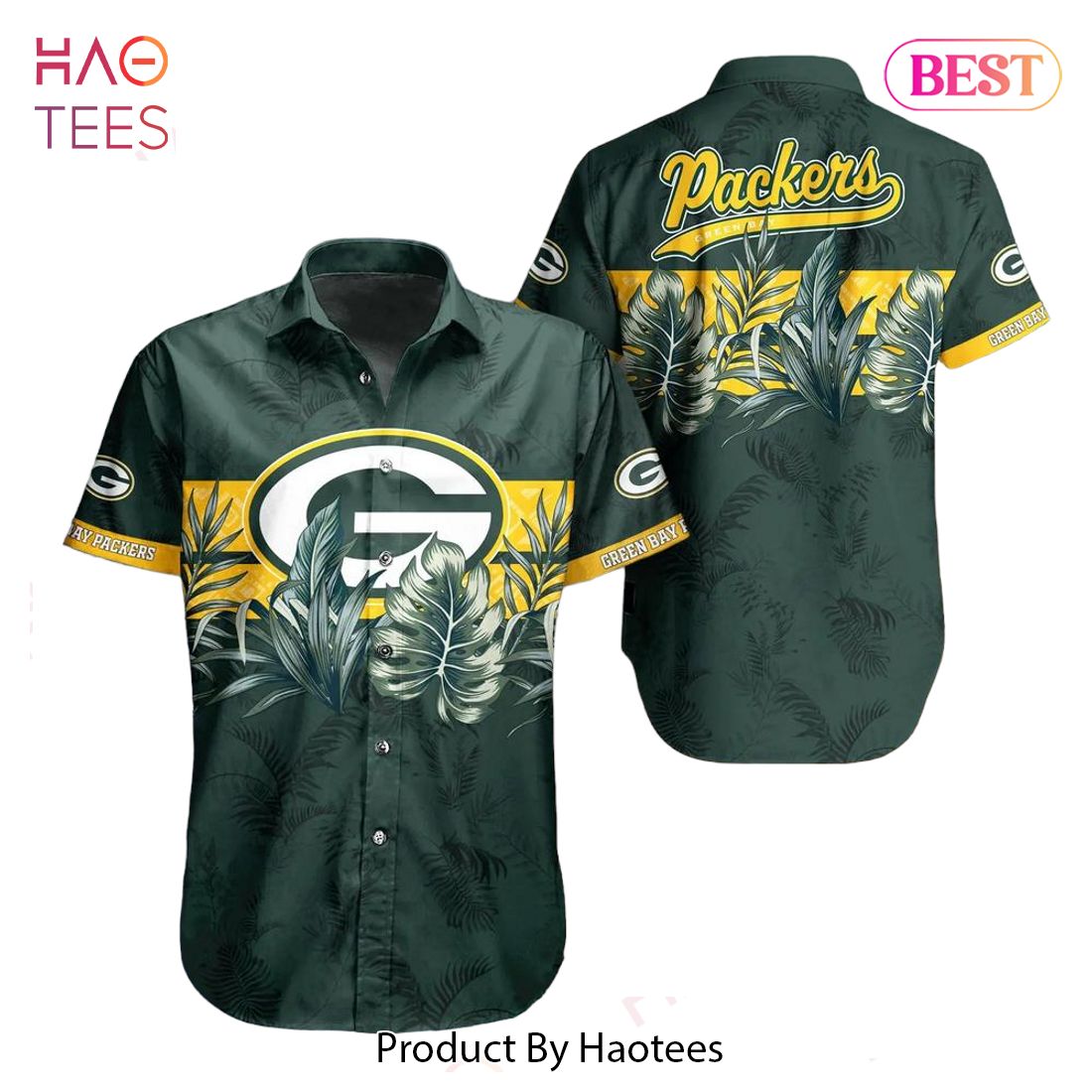 Green Bay Packers Nfl Hawaiian Shirt Tropical Pattern Graphic Gift For Fan Nfl Enthusiast