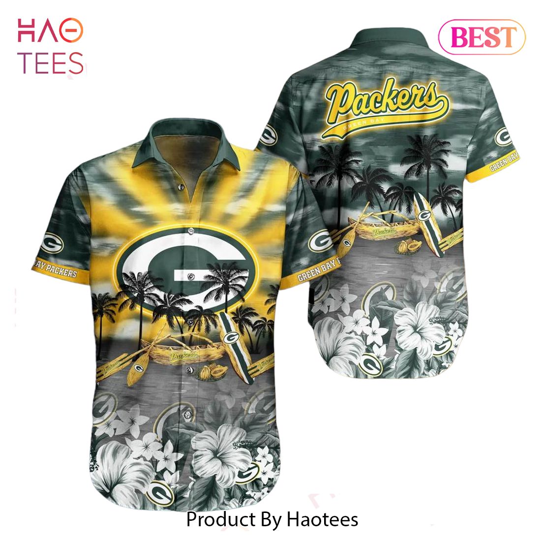 Green Bay Packers Nfl Hawaiian Shirt Tropical Pattern Summer For Nfl Football Fans