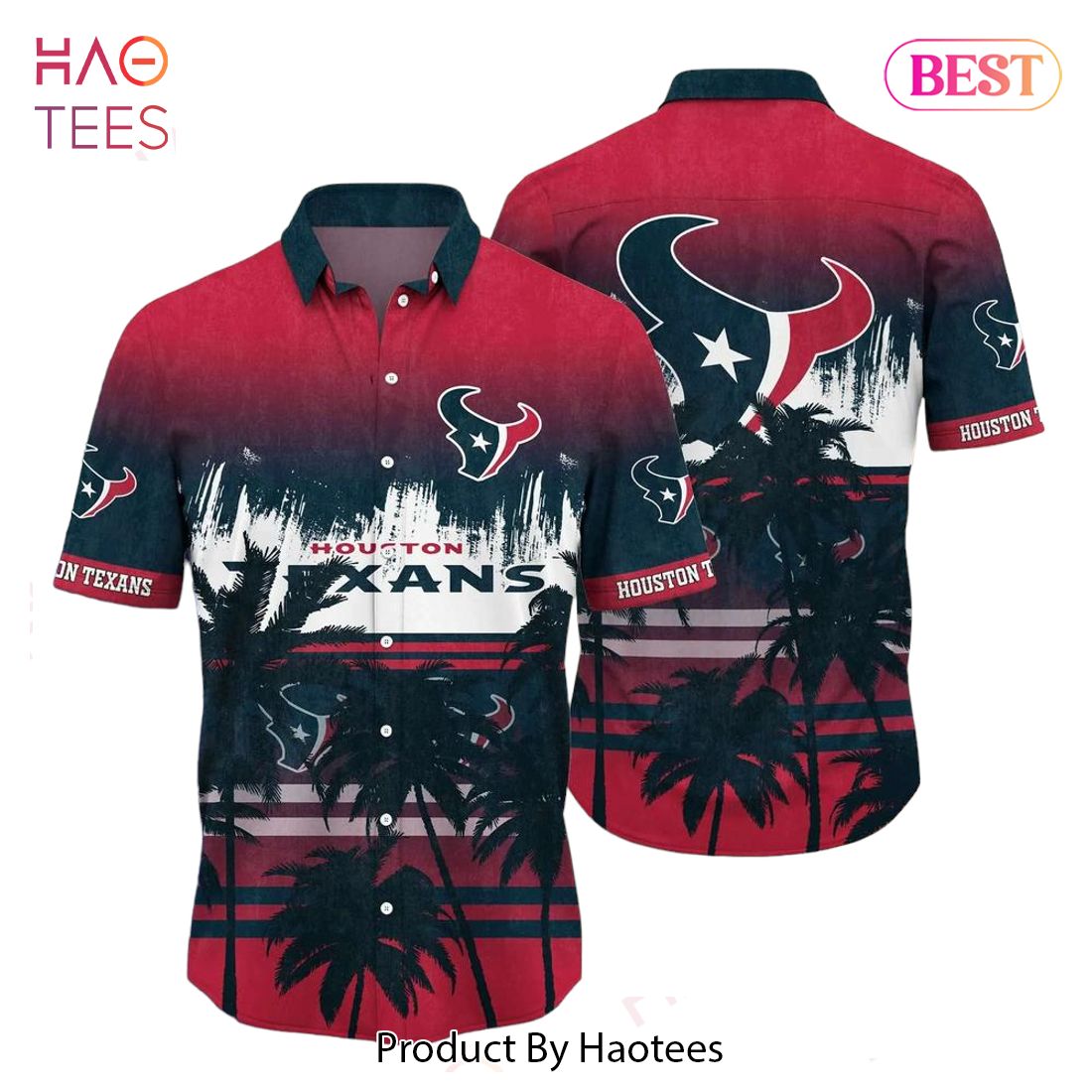 Houston Texans NFL Summer Hawaiian Shirt Tropical Pattern Graphic For Sports Enthusiast Houston Texans NFL Summer Hawaiian Shirt Tropical Pattern Graphic For Sports Enthusiast