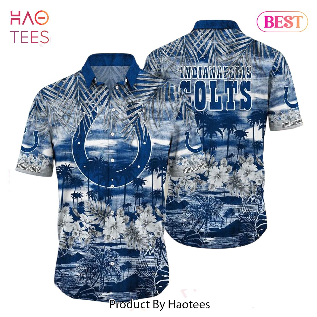 Indianapolis Colts NFL Hawaiian Shirt Style Tropical Pattern Summer For Awesome Fans Indianapolis Colts NFL Hawaiian Shirt Style Tropical Pattern Summer For Awesome Fans