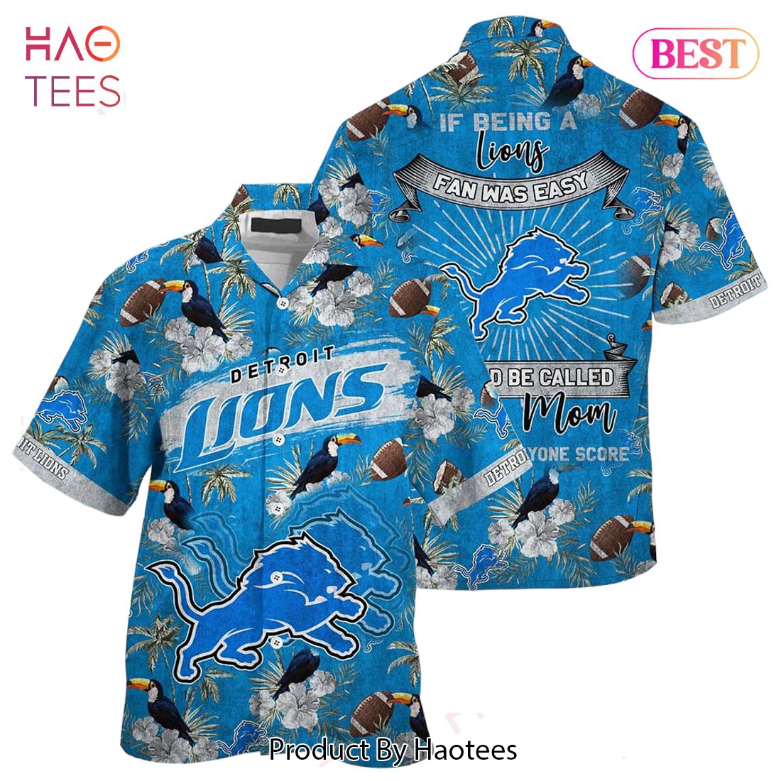 Nfl Detroit Lions Fan Aloha Beach Gift Hawaiian Shirt For Men And Women