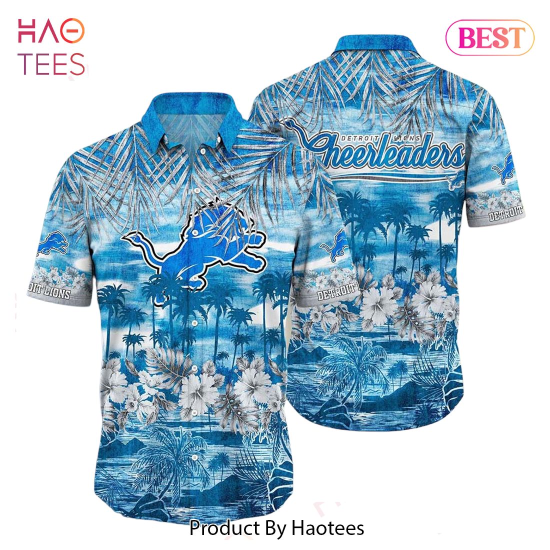 HOT TREND Detroit Lions NFL Hawaiian Shirt Style Tropical Pattern Summer For Awesome Fans