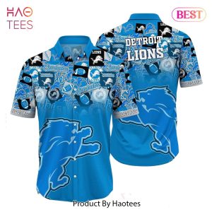 HOT TREND Detroit Lions NFL Hawaiian Shirt Trends Summer Short Sleeve Button Down Shirt For Sports Fans