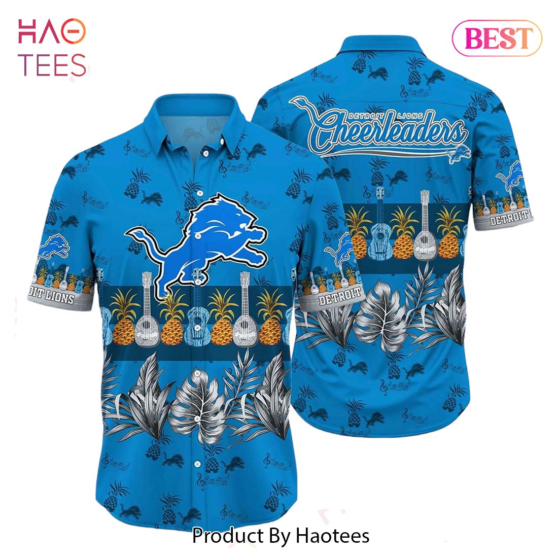 HOT TREND Detroit Lions NFL Hawaiian Shirt Tropical Pattern Graphic Trends Summer Gift For Fan NFL