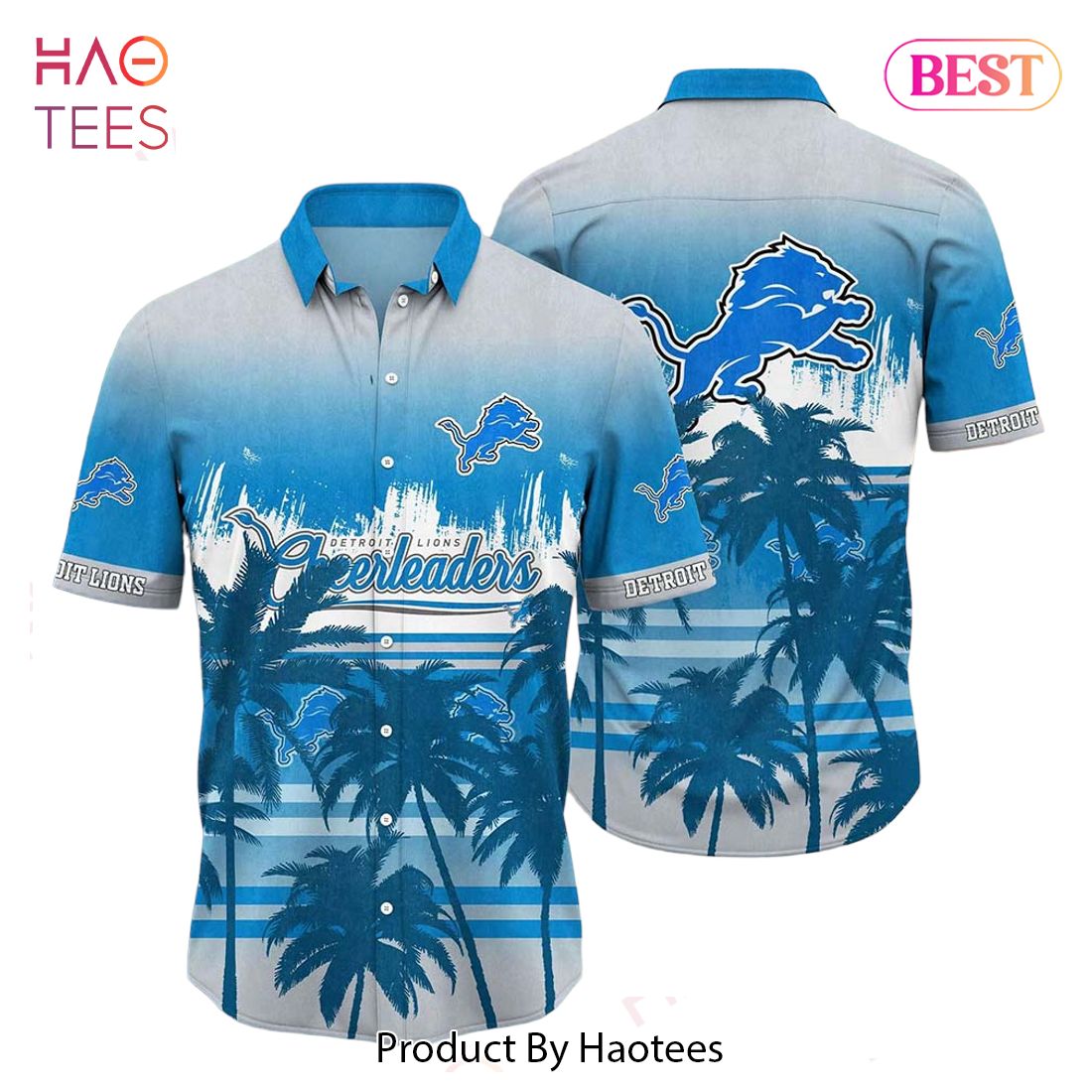 HOT TREND Detroit Lions NFL Summer Hawaiian Shirt Tropical Pattern Graphic For Sports Enthusiast