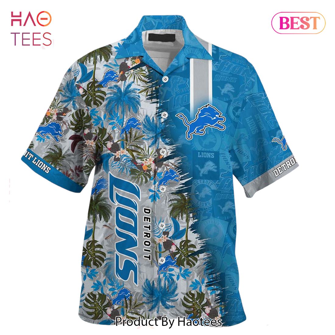 HOT TREND Detroit Lions NFL Team Football Beach Shirt Summer Button Down Hawaiian Shirt Fan Ever