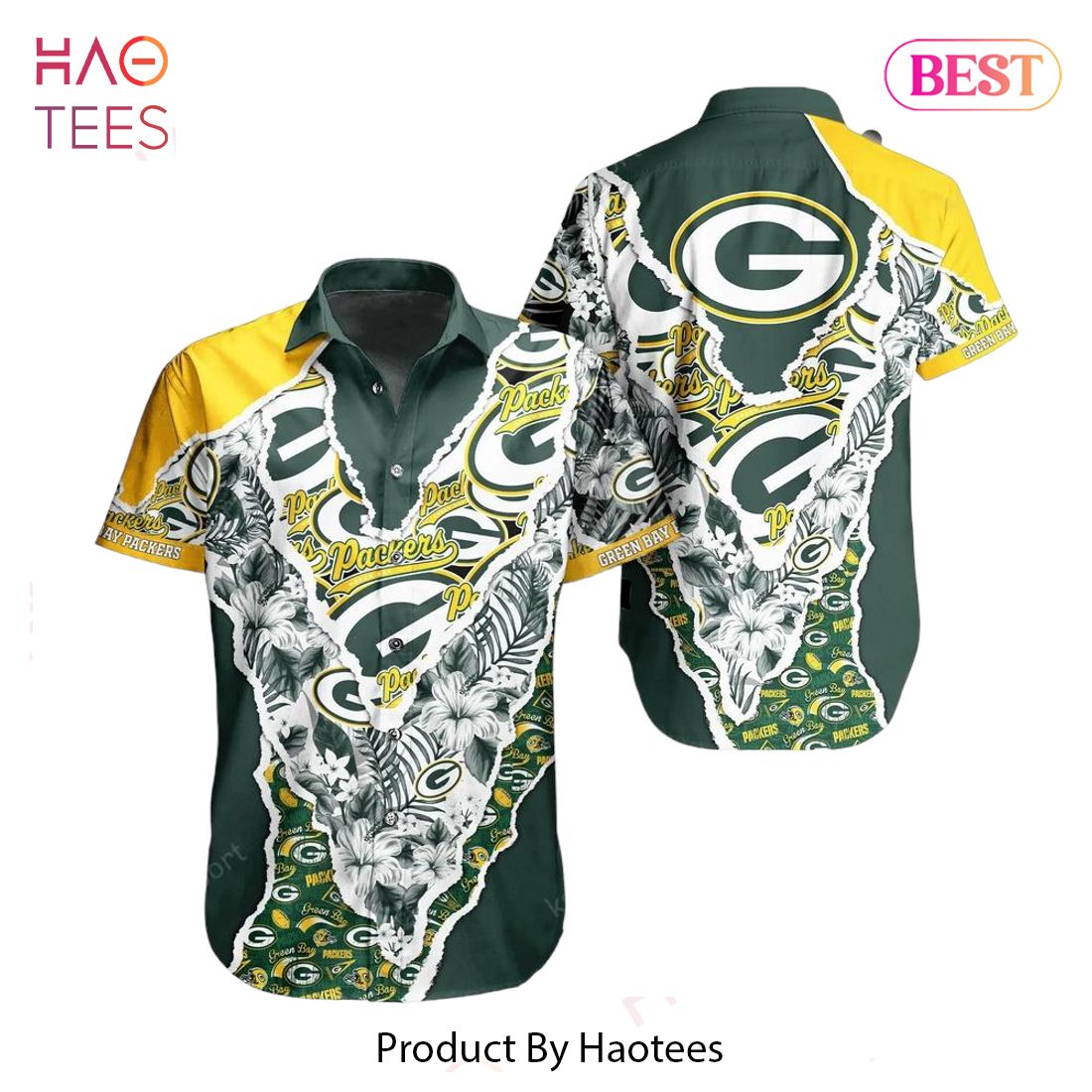 HOT TREND Green Bay Packers Nfl Hawaii Shirt Graphic Floral Pattern This Summer Meaningful Gifts For Fans