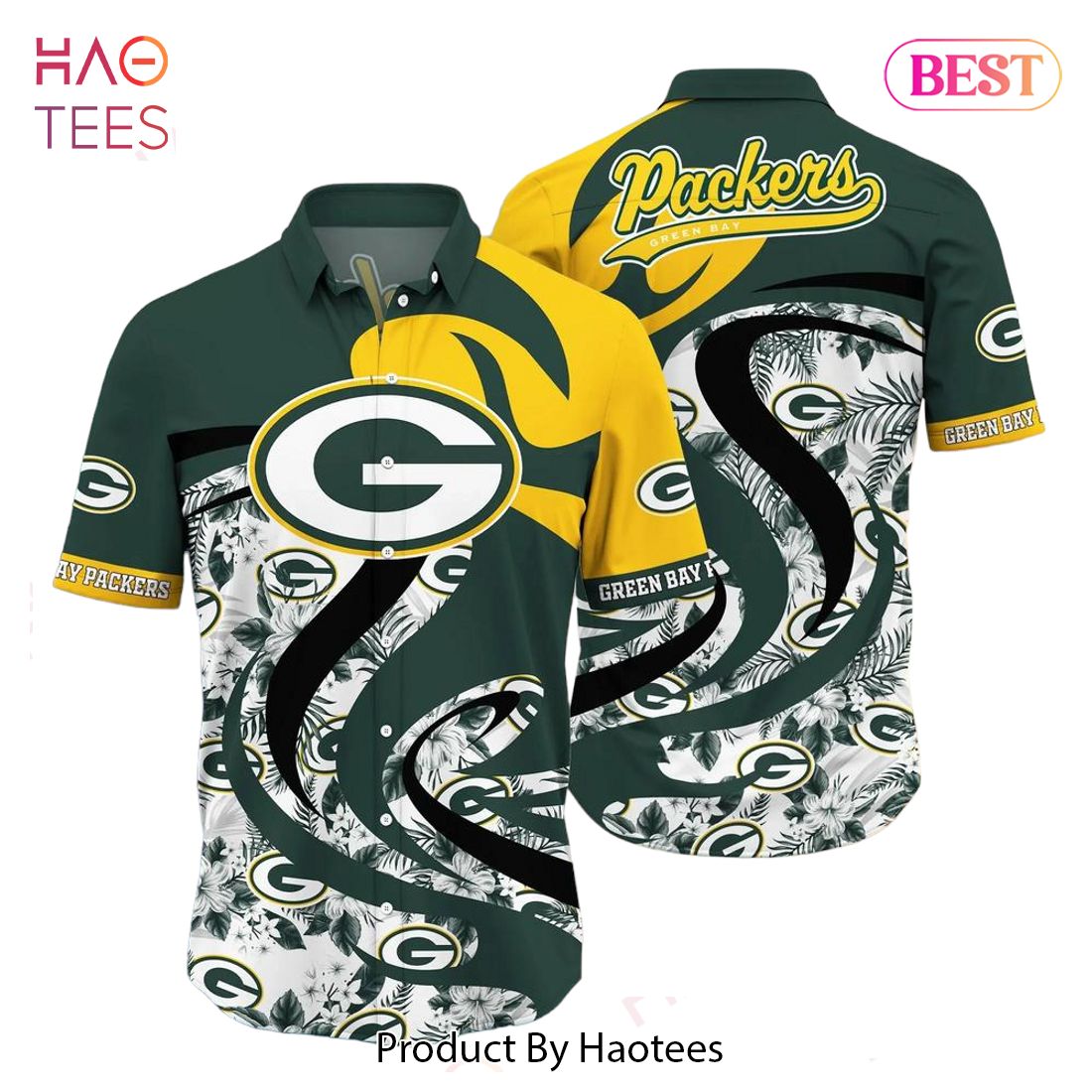 HOT TREND Green Bay Packers Nfl Hawaii Shirt Tropical Pattern Graphic This Summer Gift For Fan Nfl