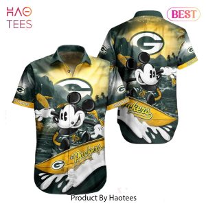 HOT TREND Green Bay Packers Nfl Hawaiian Shirt Mickey Graphic 3D Printed Gift For Fans