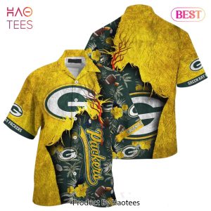 HOT TREND Green Bay Packers Nfl Hawaiian Shirt Tropical Print Sumer Gift For Fans