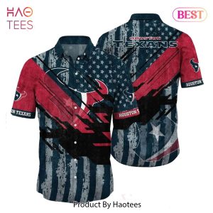 HOT TREND Houston Texans NFL Football Hawaiian Shirt Short American Flag Print This Summer Gift For Fans