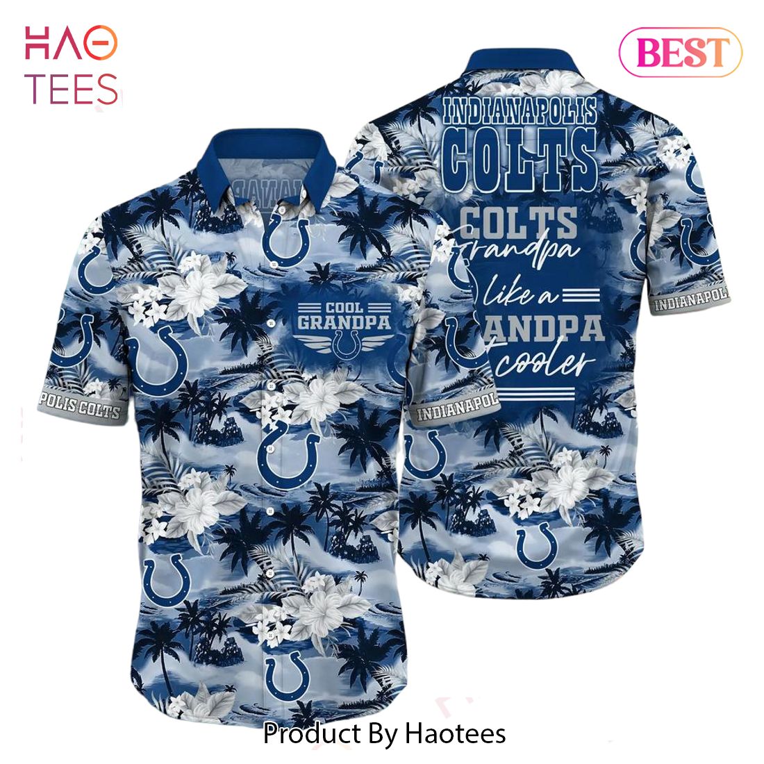 HOT TREND Indianapolis Colts NFL Hawaiian Shirt For Grandparent New Trending Beach Shirt HOT TREND Indianapolis Colts NFL Hawaiian Shirt For Grandparent New Trending Beach Shirt