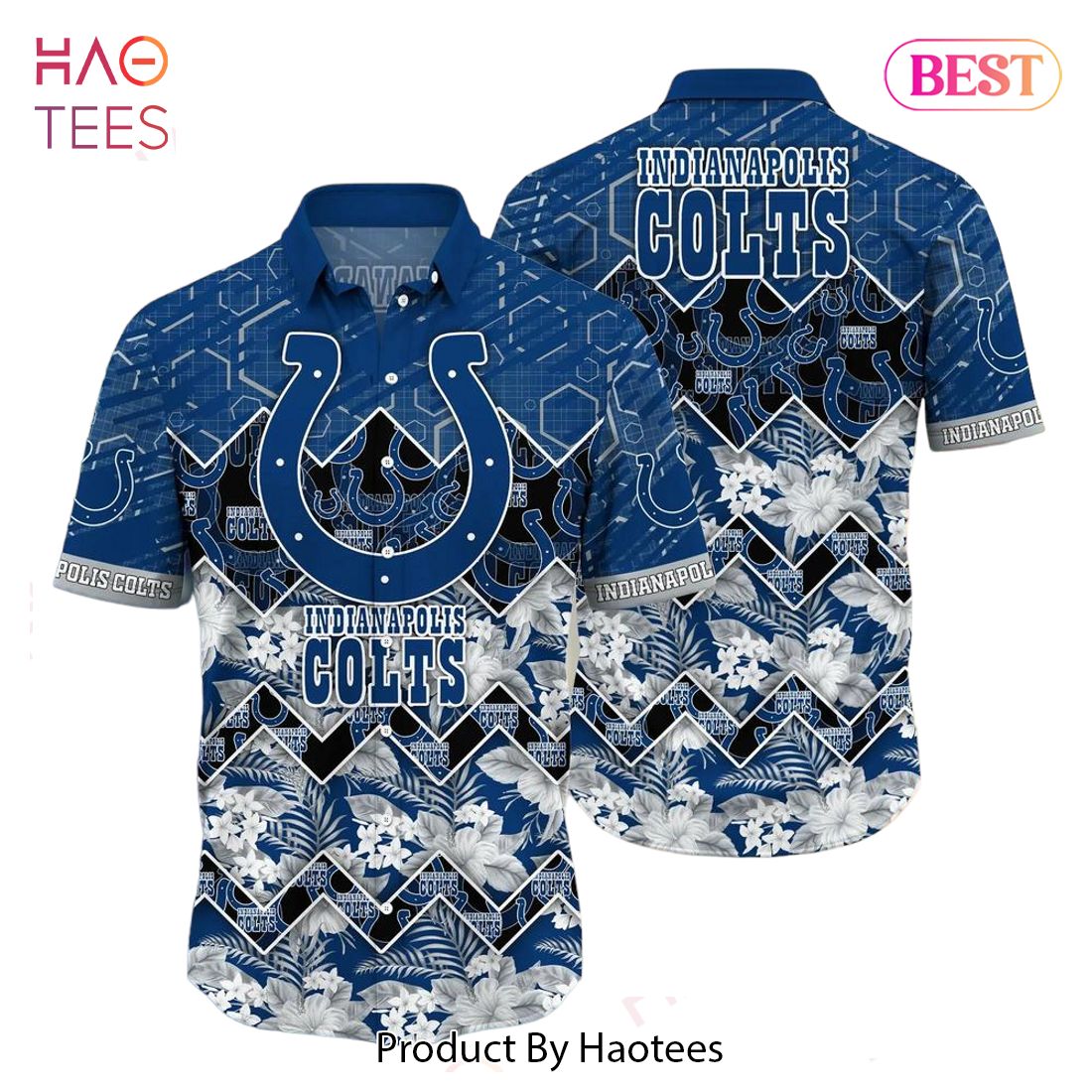 HOT TREND Indianapolis Colts NFL Hawaiian Shirt Graphic Tropical Pattern 3D Printed Beach Shirt Summer Gift For Fan HOT TREND Indianapolis Colts NFL Hawaiian Shirt Graphic Tropical Pattern 3D Printed Beach Shirt Summer Gift For Fan