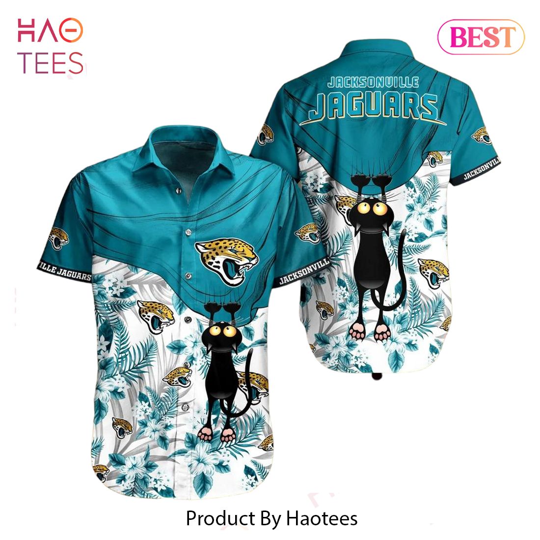 Nfl Jacksonville Jaguars Teal Flower Trendy Hawaiian Shirt V2 Aloha Shirt -  Trendy Aloha