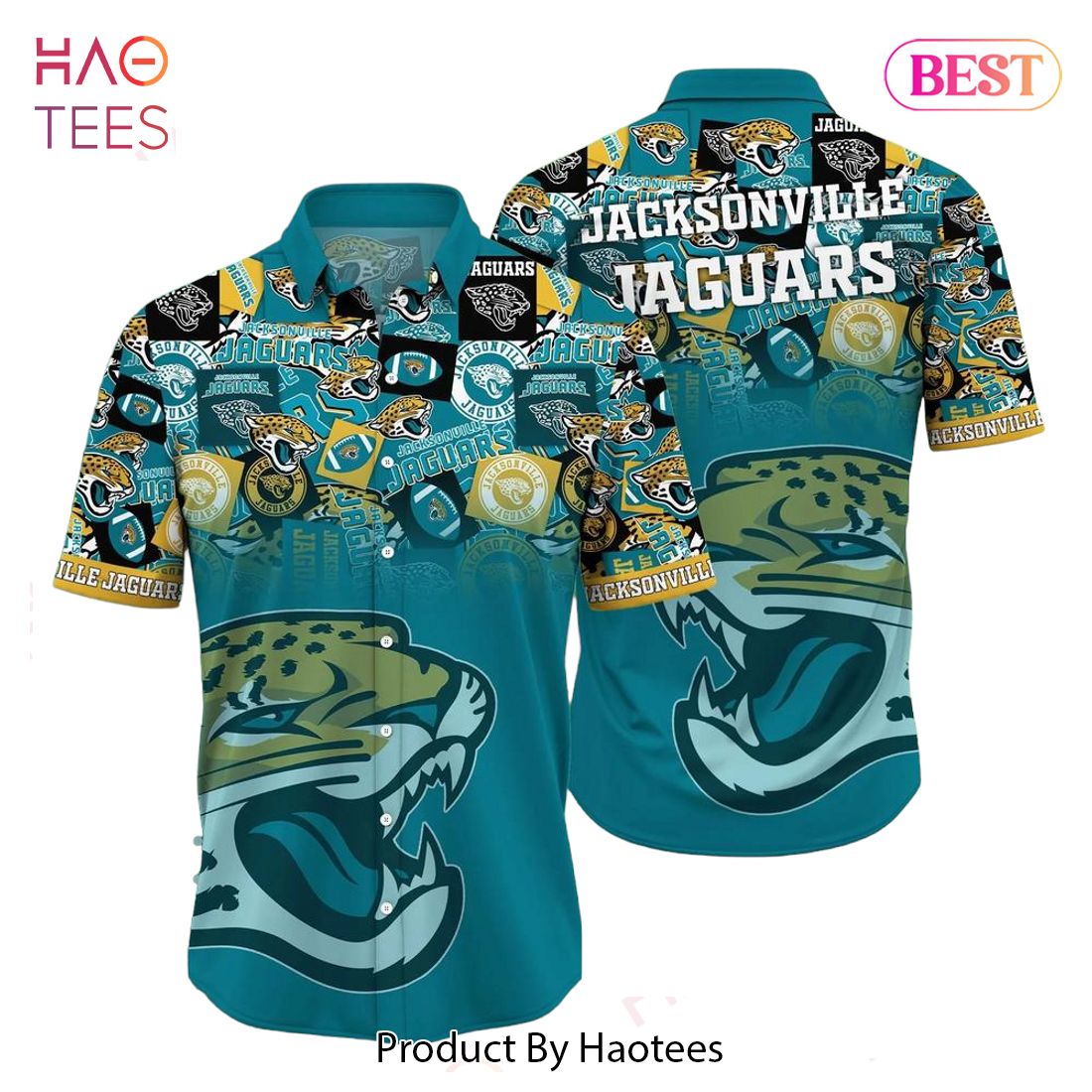 Nfl Jacksonville Jaguars Teal Flower Trendy Hawaiian Shirt V2 Aloha Shirt -  Trendy Aloha