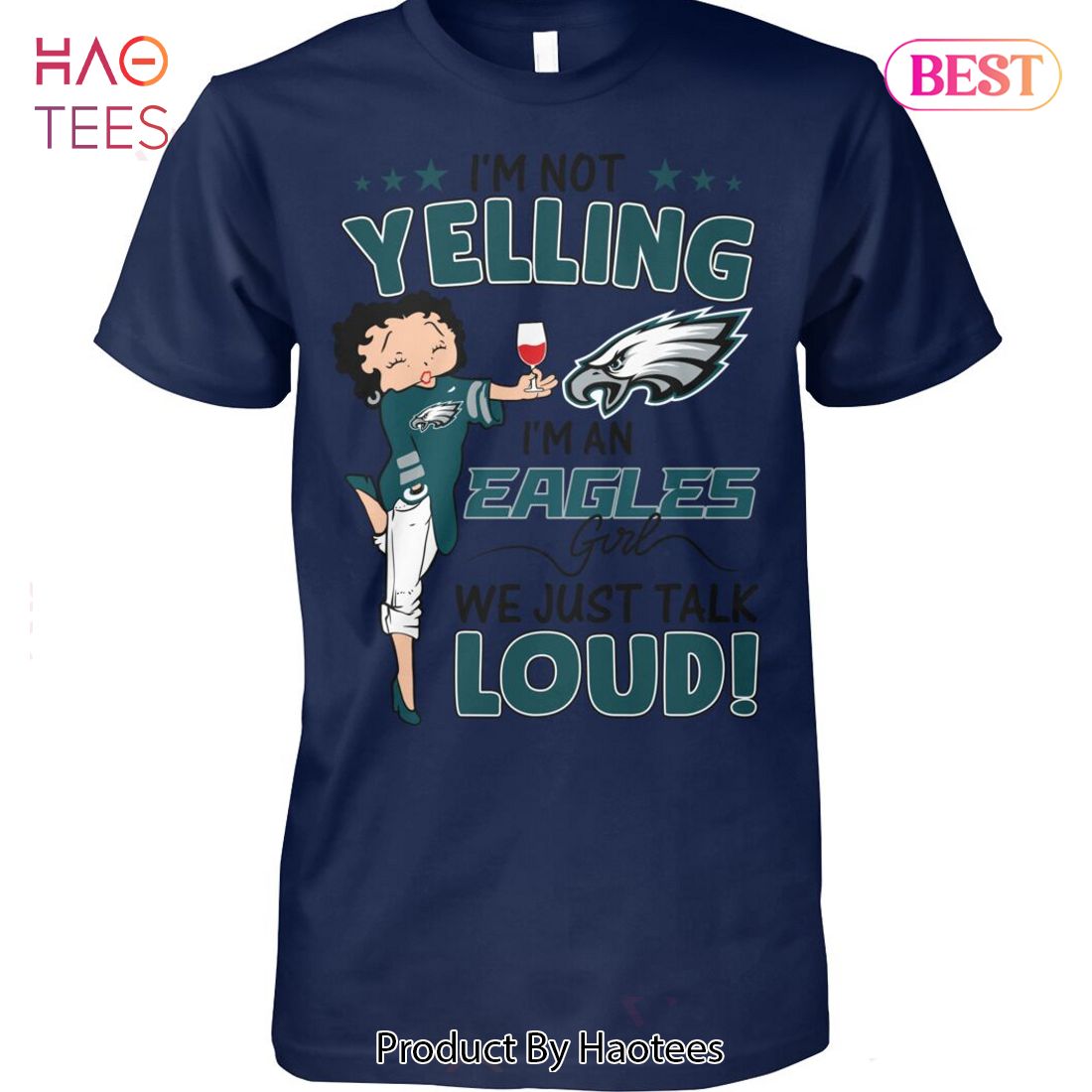 NEW I Am An Philadelphia Eagles Girl We Just Talk Loud Unisex T-Shirt
