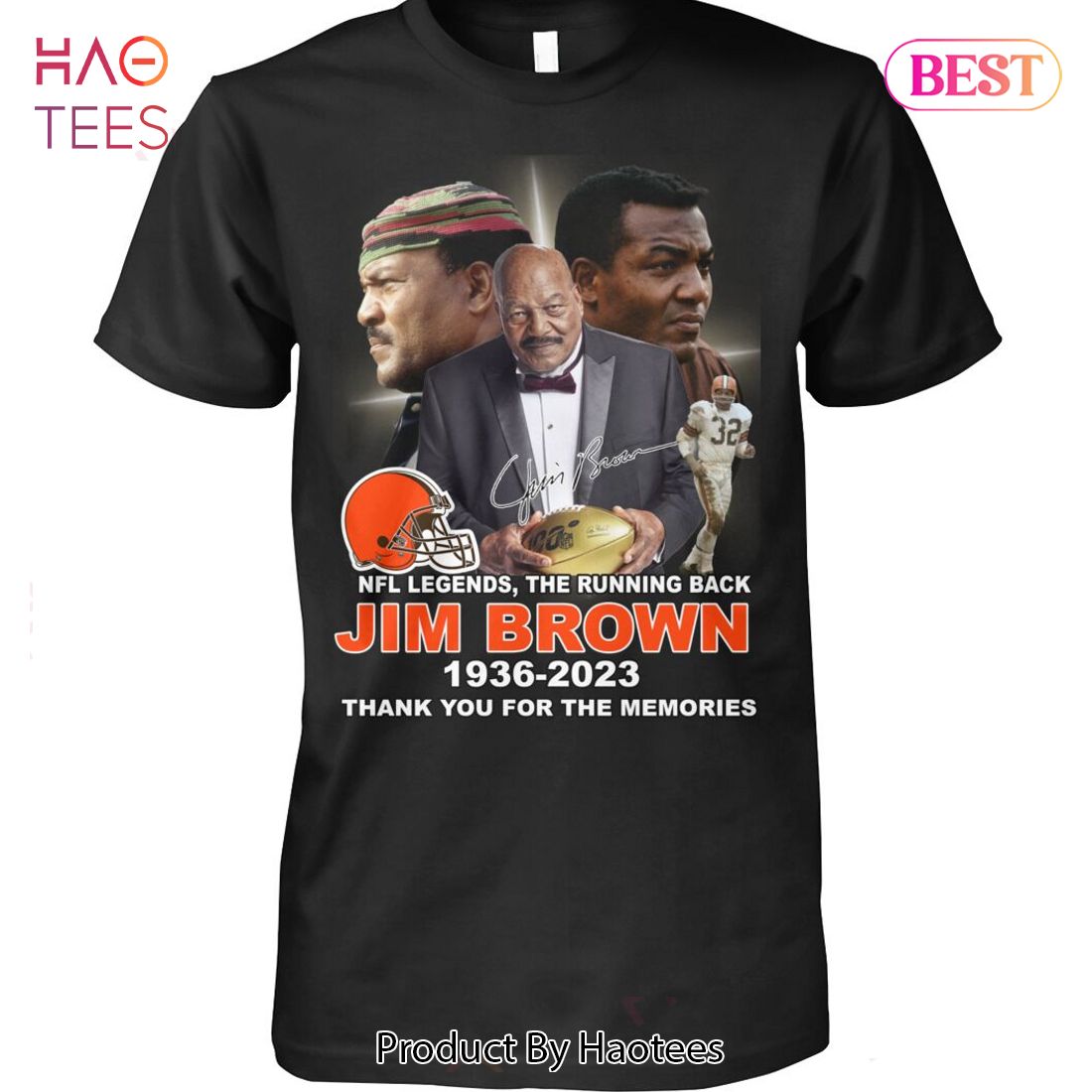 NEW Jim Brown 1936-2023 Thank You For The Memories T-Shirt