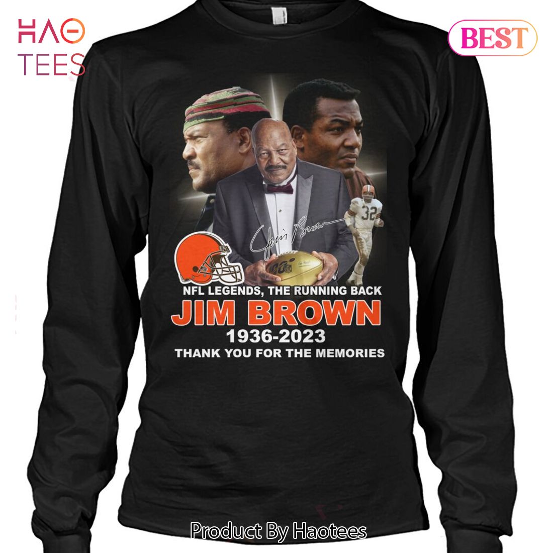 NEW Jim Brown 1936-2023 Thank You For The Memories T-Shirt