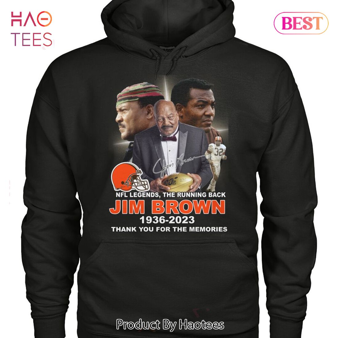 NEW Jim Brown 1936-2023 Thank You For The Memories T-Shirt NEW Jim Brown 1936-2023 Thank You For The Memories T-Shirt