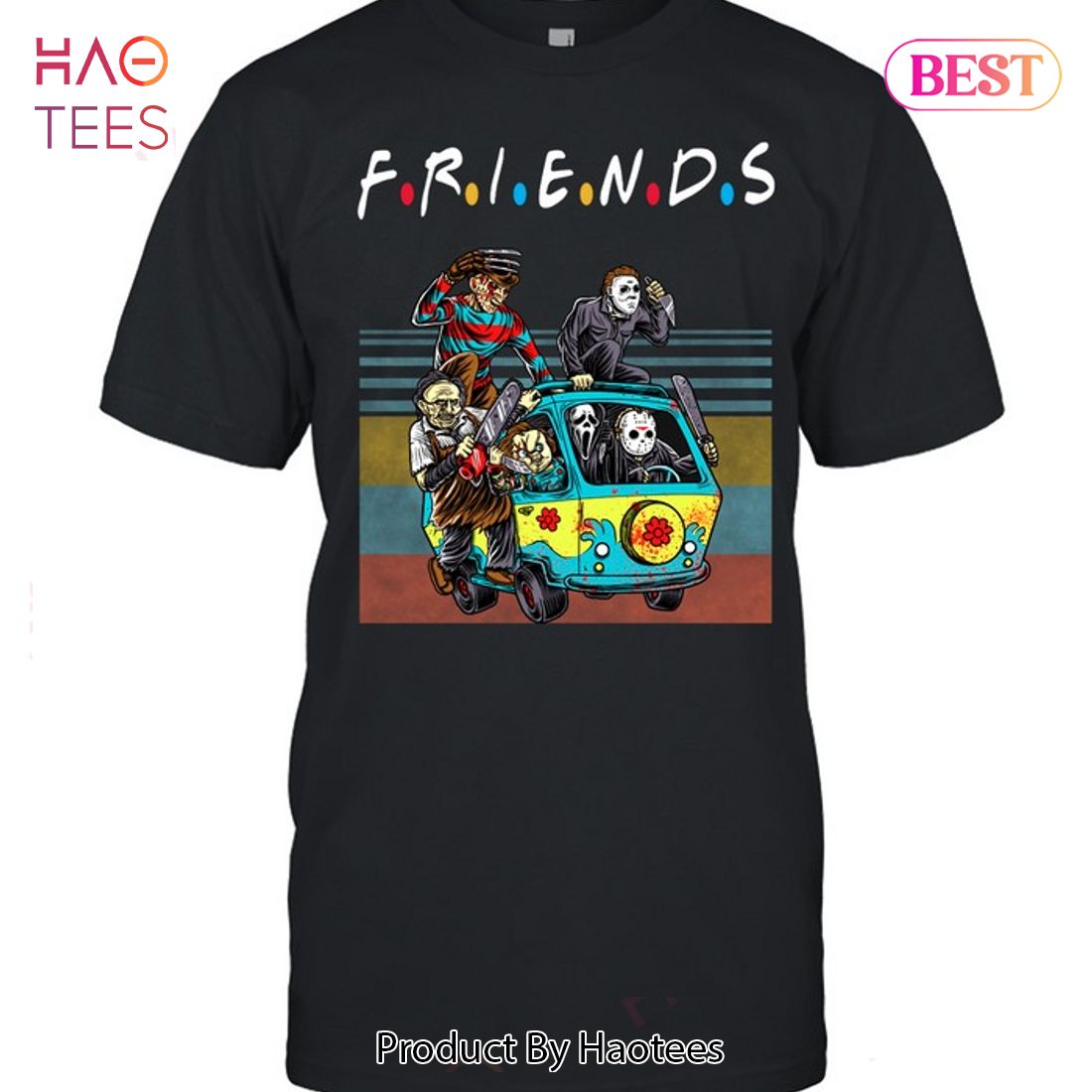 NEW Horror Friends Lover Unisex T-Shirt