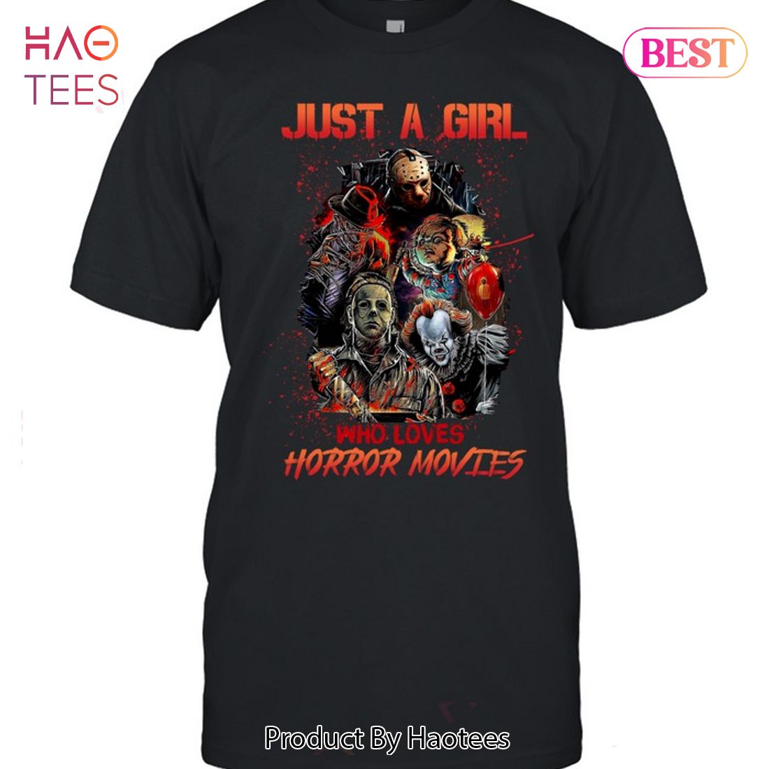 NEW Just A Girl Who Loves Horror Movies Unisex T-Shirt