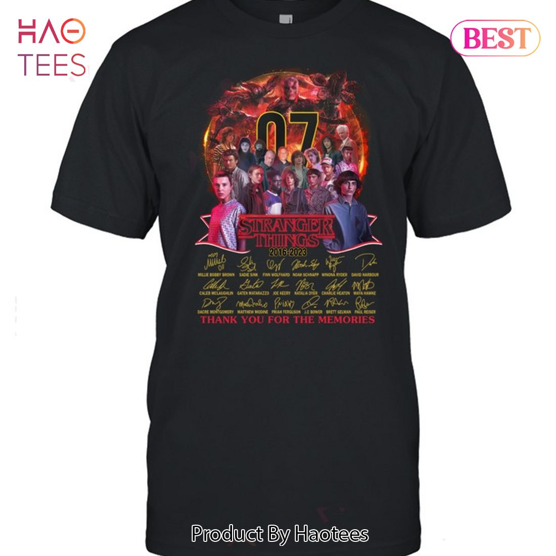 NEW Stranger Things 2016-2023 Thank You For The Memories T-Shirt