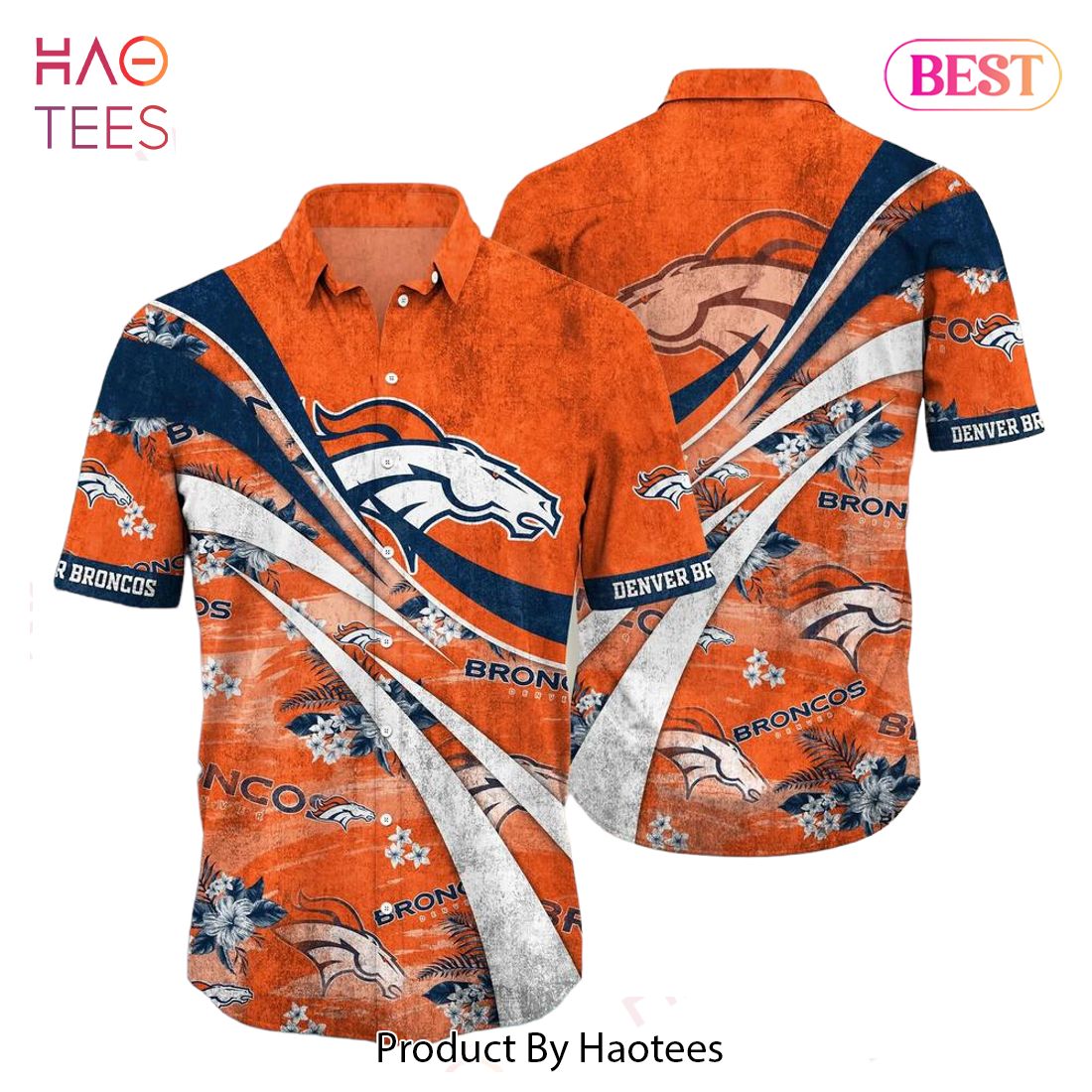 HOT TREND Denver Broncos NFL Summer Hawaiian Shirt Floral Pattern Graphic For Football NFL Enthusiast
