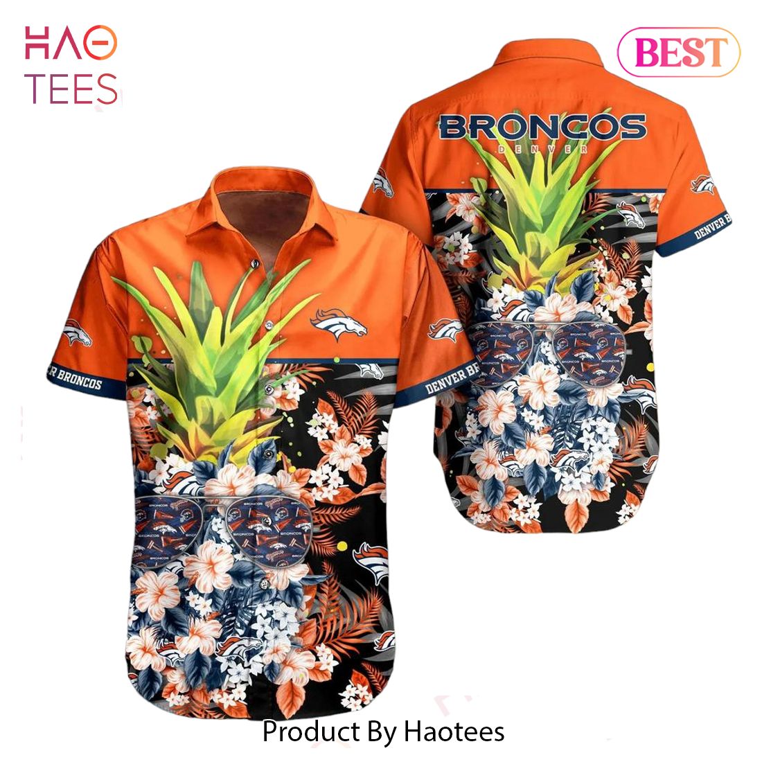 HOT TREND Denver Broncos NFL Tropical Pattern Pineapple Design Hawaiian Shirt New Trending For Men Women