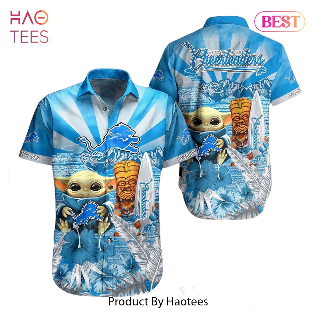 HOT TREND Detroit Lions NFL Baby Yoda Hawaiian Shirt Style Summer Trending For Men Women