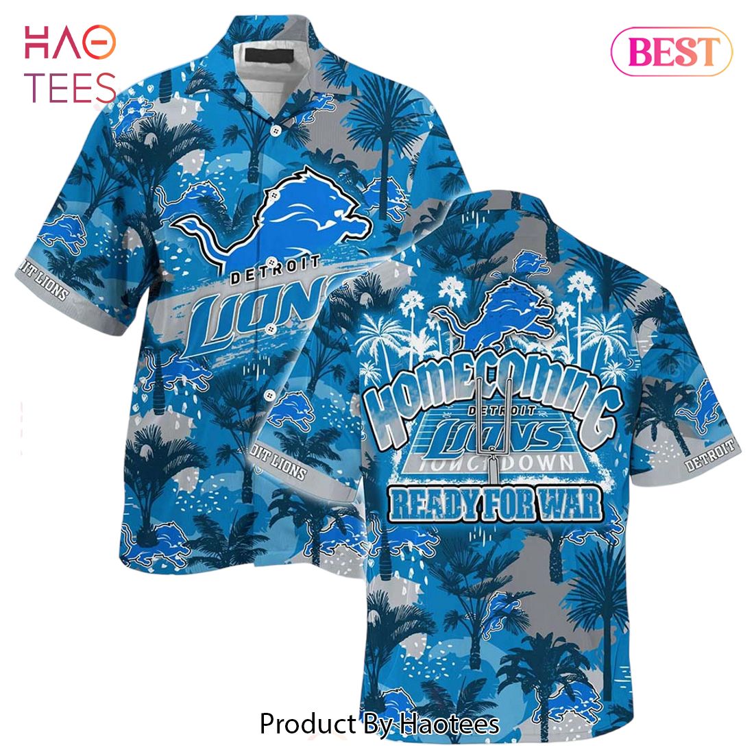 HOT TREND Detroit Lions NFL Beach Shirt For Sports Fans This Summer Hawaiian Shirt
