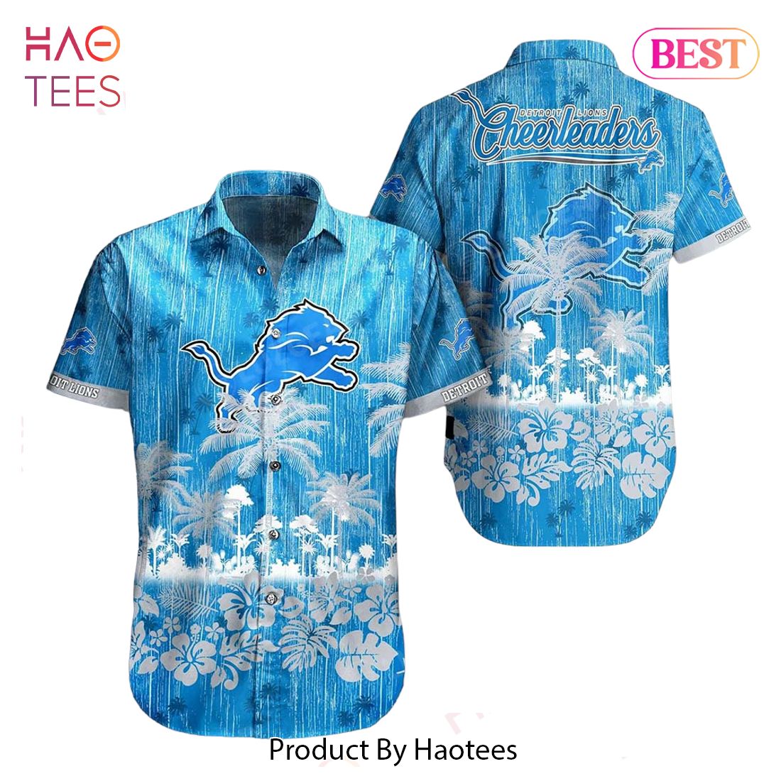 HOT TREND Detroit Lions NFL Hawaii Graphic Tropical Pattern Style Summer Hawaiian Shirt