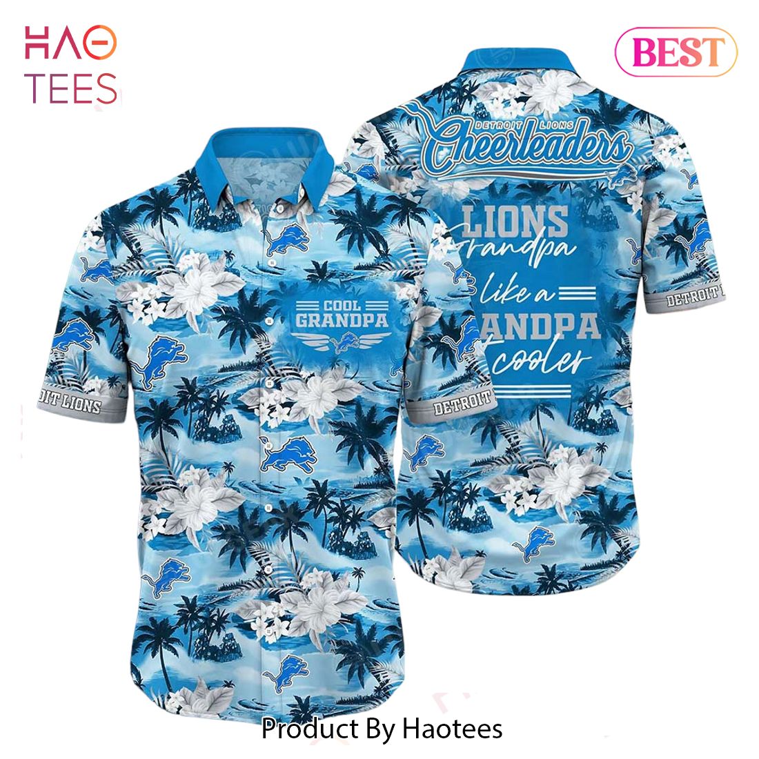 HOT TREND Detroit Lions NFL Hawaiian Shirt For Grandparent New Trending Beach Shirt