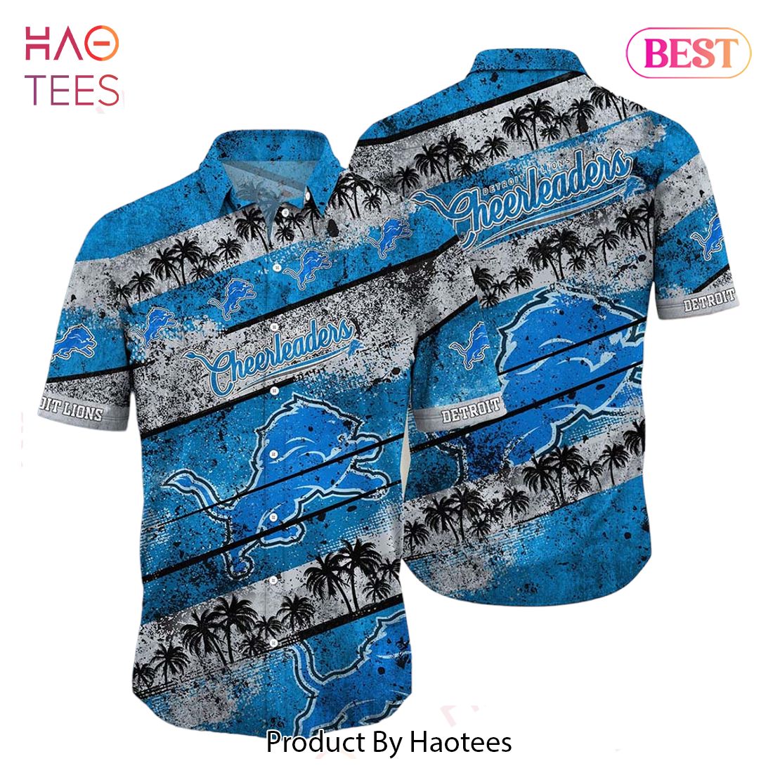 HOT TREND Detroit Lions NFL Hawaiian Shirt Graphic Tropical Pattern Short Sleeve Summer For Fans
