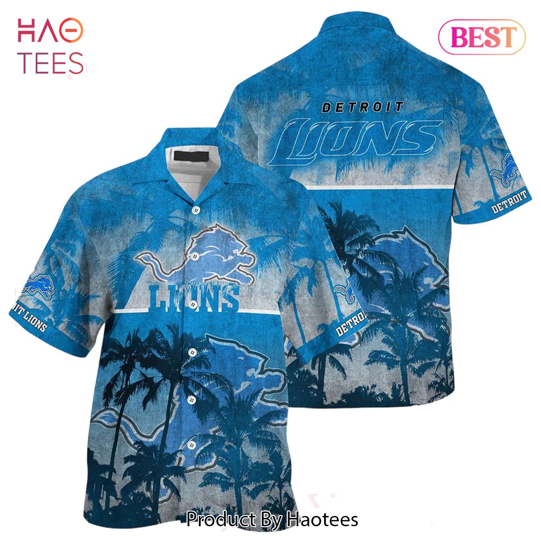 HOT TREND Detroit Lions NFL Hawaiian Shirt Style Tropical Pattern Hot Trending Summer For Awesome Fans