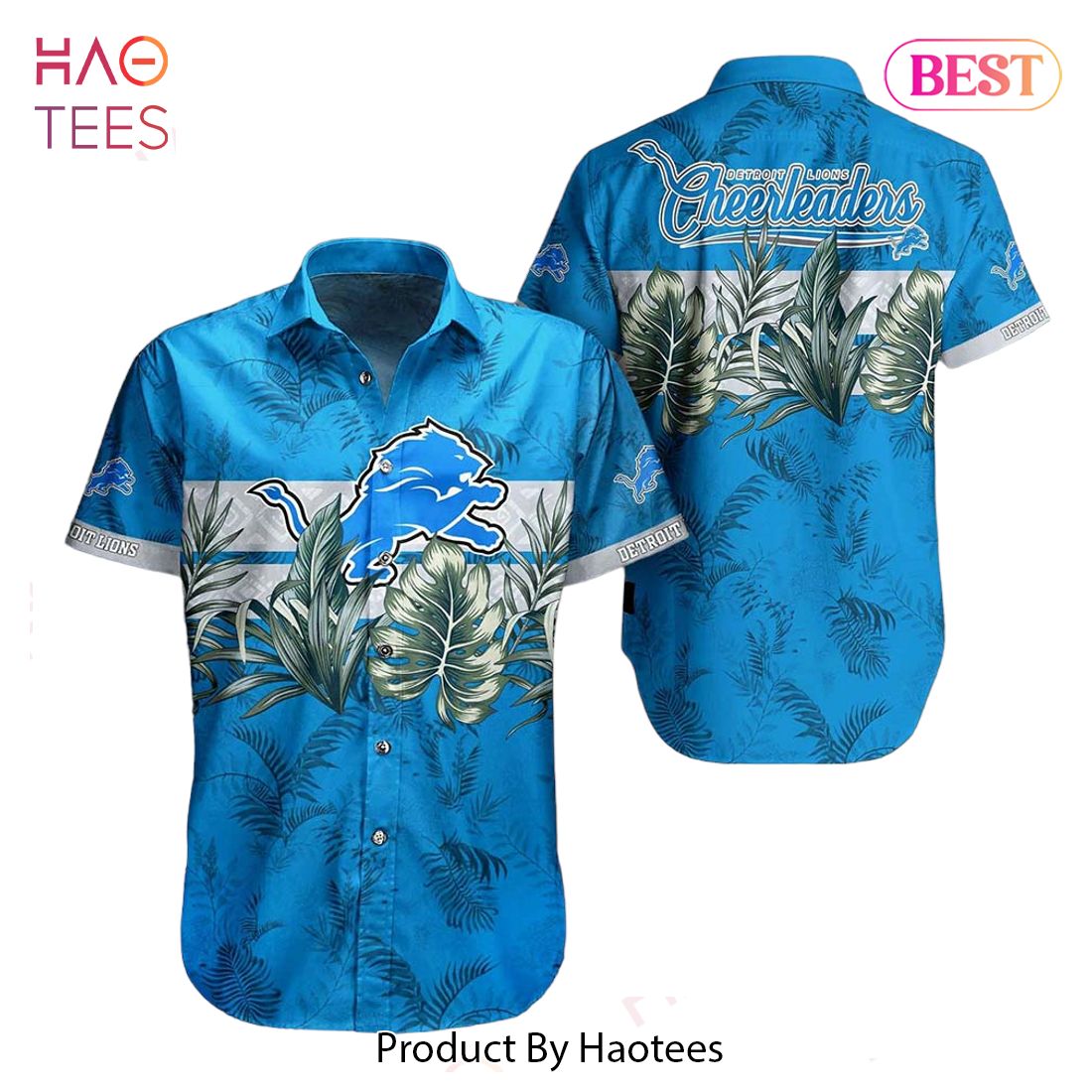 HOT TREND Detroit Lions NFL Hawaiian Shirt Tropical Pattern Graphic Gift For Fan NFL Enthusiast