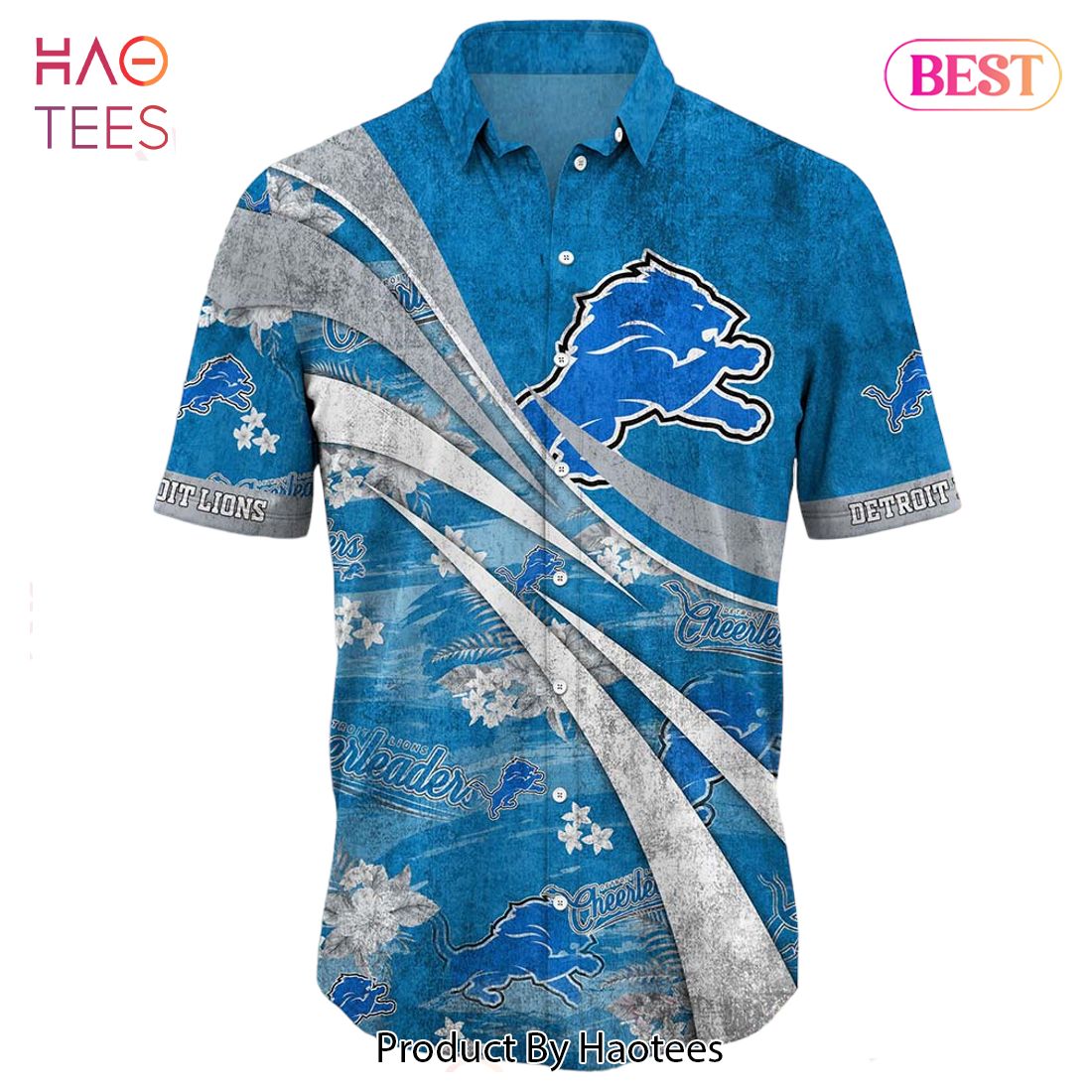 HOT TREND Detroit Lions NFL Summer Hawaiian Shirt Floral Pattern Graphic For Football NFL Enthusiast