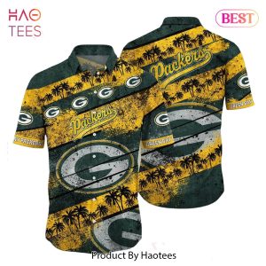 HOT TREND Green Bay Packers Nfl Hawaiian Shirt Graphic Tropical Pattern Short Sleeve Summer For Fans