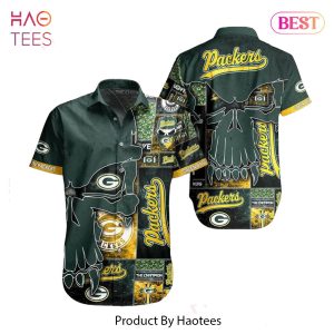 HOT TREND Green Bay Packers Nfl Hawaiian Shirt Skull Printed 3D New Trend Summer For Fans