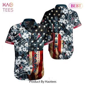 HOT TREND Houston Texans NFL Graphic US Flag Flower Hawaiian Shirt New Trends Summer Gift Ever Fans