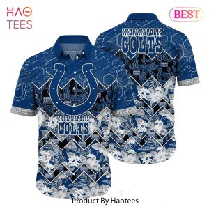 HOT TREND Indianapolis Colts NFL Hawaiian Shirt Graphic Tropical Pattern 3D Printed Beach Shirt Summer Gift For Fan